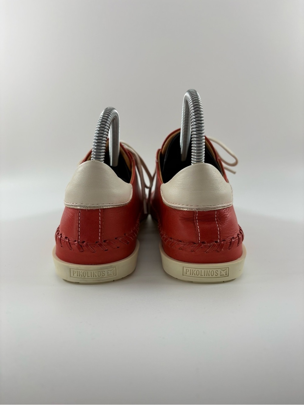 Pikolinos Soller Peach Coral Leather Sneakers Lace Up Shoes EU 40 US 9 - Picture 5 of 10